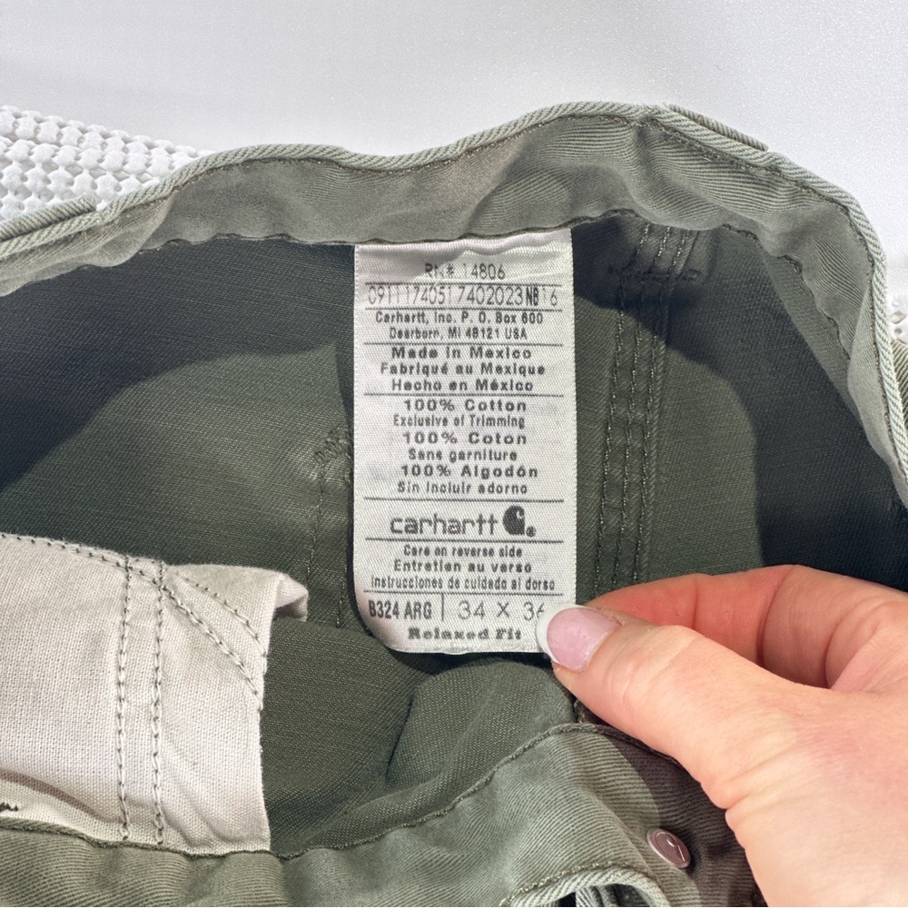 Carhartt Olive Green Relaxed Fit Pants - Picture 8 of 14